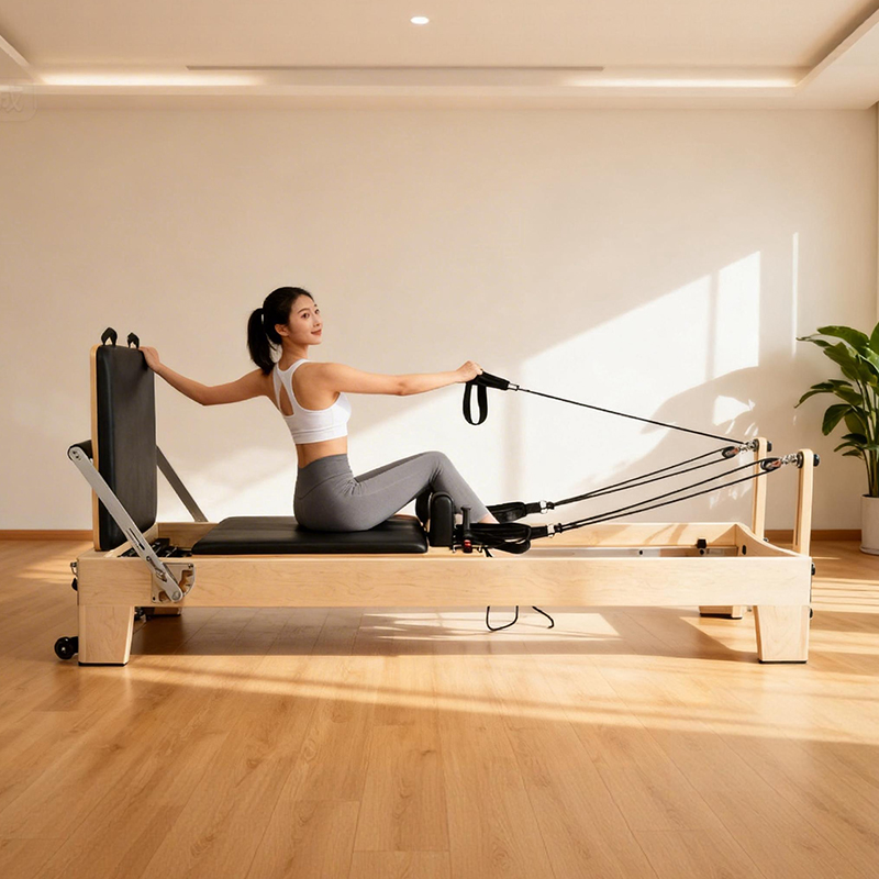 Yoga Fitness Health - Przenośny, regulowany reformer do pilatesu z