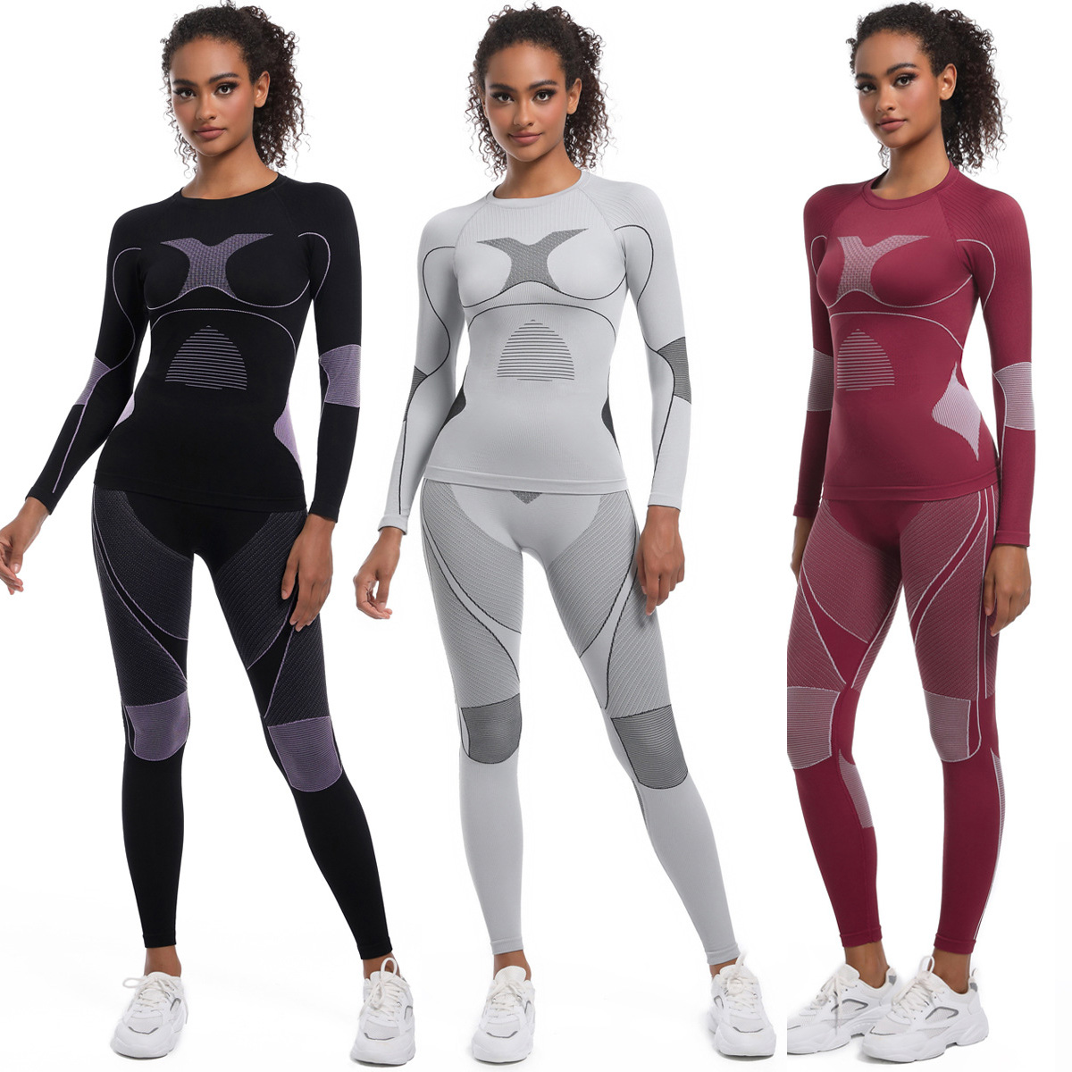 Yoga Fitness Girl - Kobiety Dziewczyna Zestaw bielizny narciarskiej Fitness