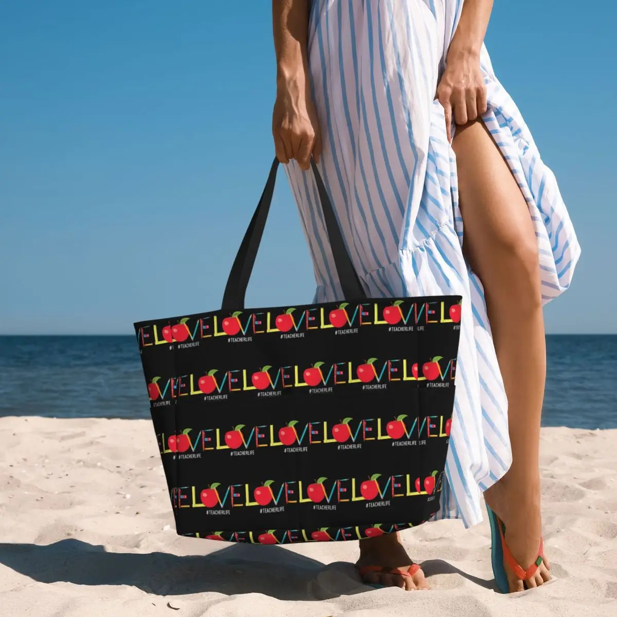 Torba na plażę Love Teacher Li – Yoga Fitness Apple recenzja i cena